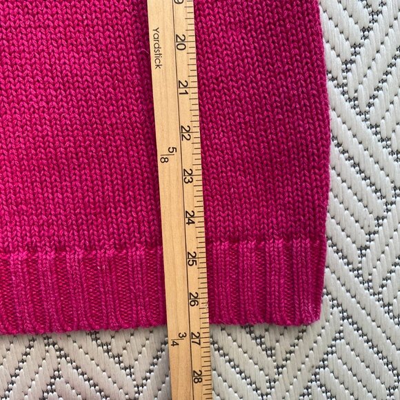 Vtg 80s 90s Forenza Womens Cable Knit V-Neck Sweater Sz M Pink Chunky Retro - Picture 9 of 10